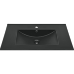 Imagen de Bacha de sobreponer rectangular 80x46 cm c/mesa negro mate Dmc