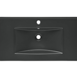 Imagen de Bacha de sobreponer rectangular 60x46 cm c/mesa negro mate Dmc