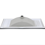 Imagen de Bacha de sobreponer rectangular 60x46 cm c/mesa negro mate Dmc