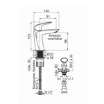 Imagen de Grifería de  lavatorio Monocomando de mesada Epuyen cromado