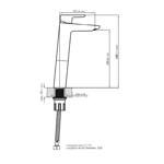 Imagen de Grifería de lavatorio Monocomando alto de mesada Puelo Cromado