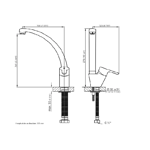 Imagen de Grifería de cocina Monocomando de mesada Puelo Cromo