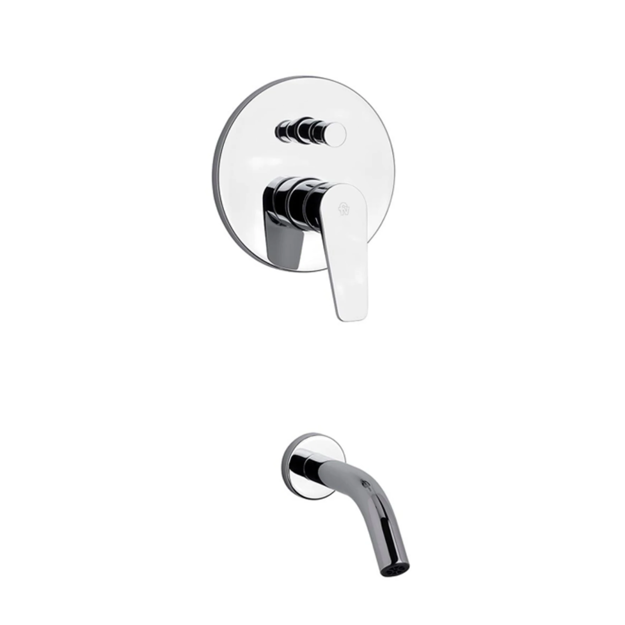 Imagen de Grifería de ducha Monocomando de embutir con transferencia ZOE cromado