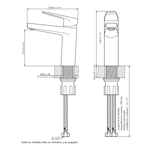 Imagen de Grifería de lavatorio Monocomando bajo de mesada ZOE cromado