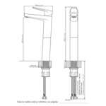Imagen de Grifería de lavatorio Monocomando alto de mesada ZOE cromado