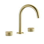 Imagen de Grifería de lavatorio bimando de mesada Nuoro brushed Oro