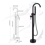 Imagen de Grifería de Bañera Monocomando de pie Bremen negro mate