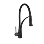 Imagen de Grifería de cocina Monocomando de mesada Chef Pico goma móvil Negro Mate