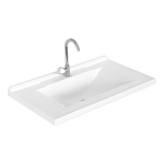 Imagen de Bacha de sobreponer rectangular 78 cm c/mesa blanca Fabribam