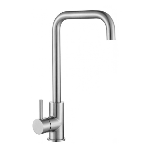 Imagen de Grifería de cocina Monocomando de mesada Pico Recto Gris Satinado