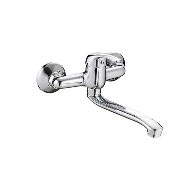 Imagen de Grifería de cocina Monocomando de pared Capri Pico bajo Cromado