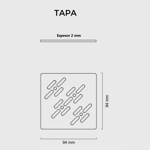 Imagen de ELLEVE Receptaculo cuadrado 100mm dorado