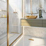 Imagen de ELLEVE Receptaculo tapa ac inox gold 25cm Tiny