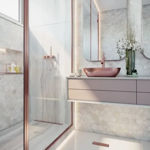 Imagen de ELLEVE Receptaculo tapa ac inox rosa gold 25cm Tiny