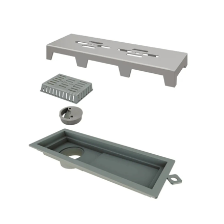 Imagen de ELLEVE Receptaculo tapa inox satinado 25cm perforado Tiny