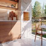 Imagen de NOVII Receptaculo pvc c/sifon tapa acero pulido 75cm perforada