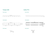 Imagen de NOVII Receptaculo pvc c/sifon tapa negra75cm perforada