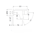 Imagen de Grifería de lavatorio temporizada de pared Genebre