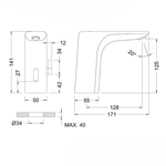 Imagen de Grifo de lavatorio mezclador con sensor Genebre