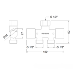 Imagen de Válvula mezcladora para temporizados Genebre