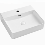 Imagen de Bacha de apoyo rectangular 46x42 cm c/mesa blanca Dmc