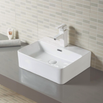 Imagen de Bacha de apoyo rectangular 46x42 cm c/mesa blanca Dmc