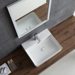 Imagen de Bacha de apoyo rectangular 46x42 cm c/mesa blanca Dmc