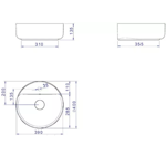 Imagen de Bacha de apoyo redonda 40 cm c/mesa negro mate Deca