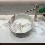 Imagen de Bacha de apoyo redonda 36 cm calacata Dmc