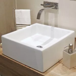 Imagen de Bacha de apoyo cuadrada 41 cm blanco Deca