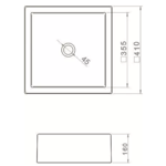 Imagen de Bacha de apoyo cuadrada 41 cm blanco Deca