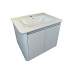 Imagen de Mueble de baño suspendido Montano Blanco 60 cm con Bacha de Loza