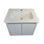 Imagen de Mueble de baño suspendido Montano Blanco 60 cm con Bacha de Loza