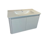 Imagen de Mueble de baño suspendido Montano Blanco 80 cm con Bacha de Loza