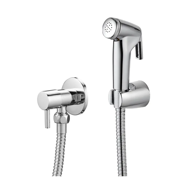 Imagen de Grifería de  Ducha higiénica de pared  completa agua fría Cromado