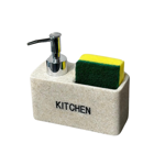Imagen de Dispensador de jabón cocina Piedra con esponja