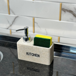 Imagen de Dispensador de jabón cocina Piedra con esponja