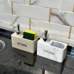 Imagen de Dispensador de jabón cocina Piedra con esponja