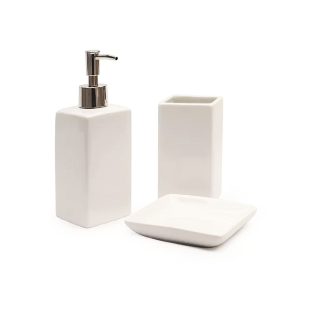 Imagen de Set de accesorios de baño 3 piezas Blanco