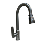 Imagen de Grifería de cocina Monocomando de mesada extensible Grafito Satinado