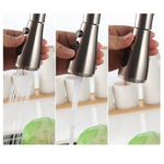 Imagen de Grifería de cocina Monocomando de mesada extensible Grafito Satinado