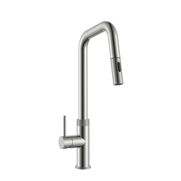 Imagen de Grifería de Cocina Monocomando de mesada Virtus Extensible Gris Satinado