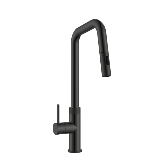 Imagen de Grifería de Cocina Monocomando de mesada Virtus Extensible Negro Mate