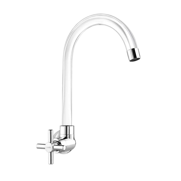 Imagen de Pico unitario cocina pared cromo cristal FIENZA