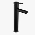 Imagen de Grifería de lavatorio Monocomando alto de mesada Milano Negro Mate