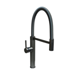 Imagen de Griferia de cocina Monocomando de mesada Chef Pico móvil Grafito Satinado