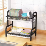 Imagen de Escurridor Doble negro 42x24.50x39 cm