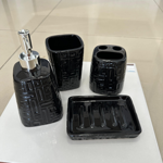 Imagen de Set de accesorios de baño 4 piezas Negro