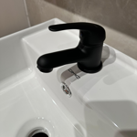 Imagen de Grifería de lavatorio Monocomando de mesada Capri negro mate