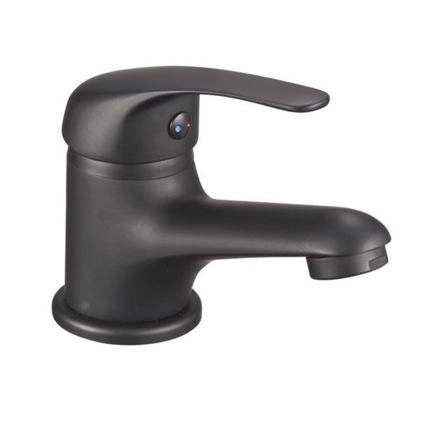 Imagen de Grifería de lavatorio Monocomando de mesada Capri negro mate